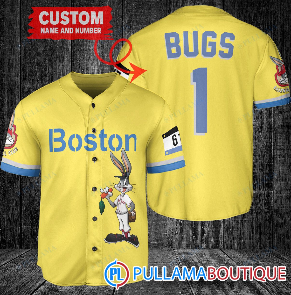 Personalized Los Angeles Dodgers Bugs Bunny Baseball Jersey White