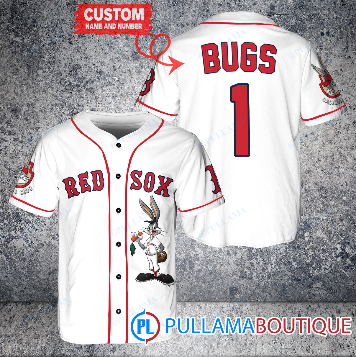 Personalized Tampa Bay Rays Bugs Bunny Baseball Jersey White Home Replica