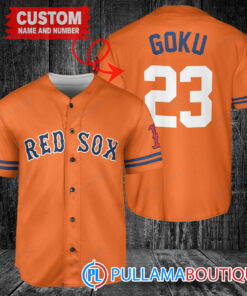 Personalized Boston Red Sox Dragon Ball Z Goku Baseball Jersey