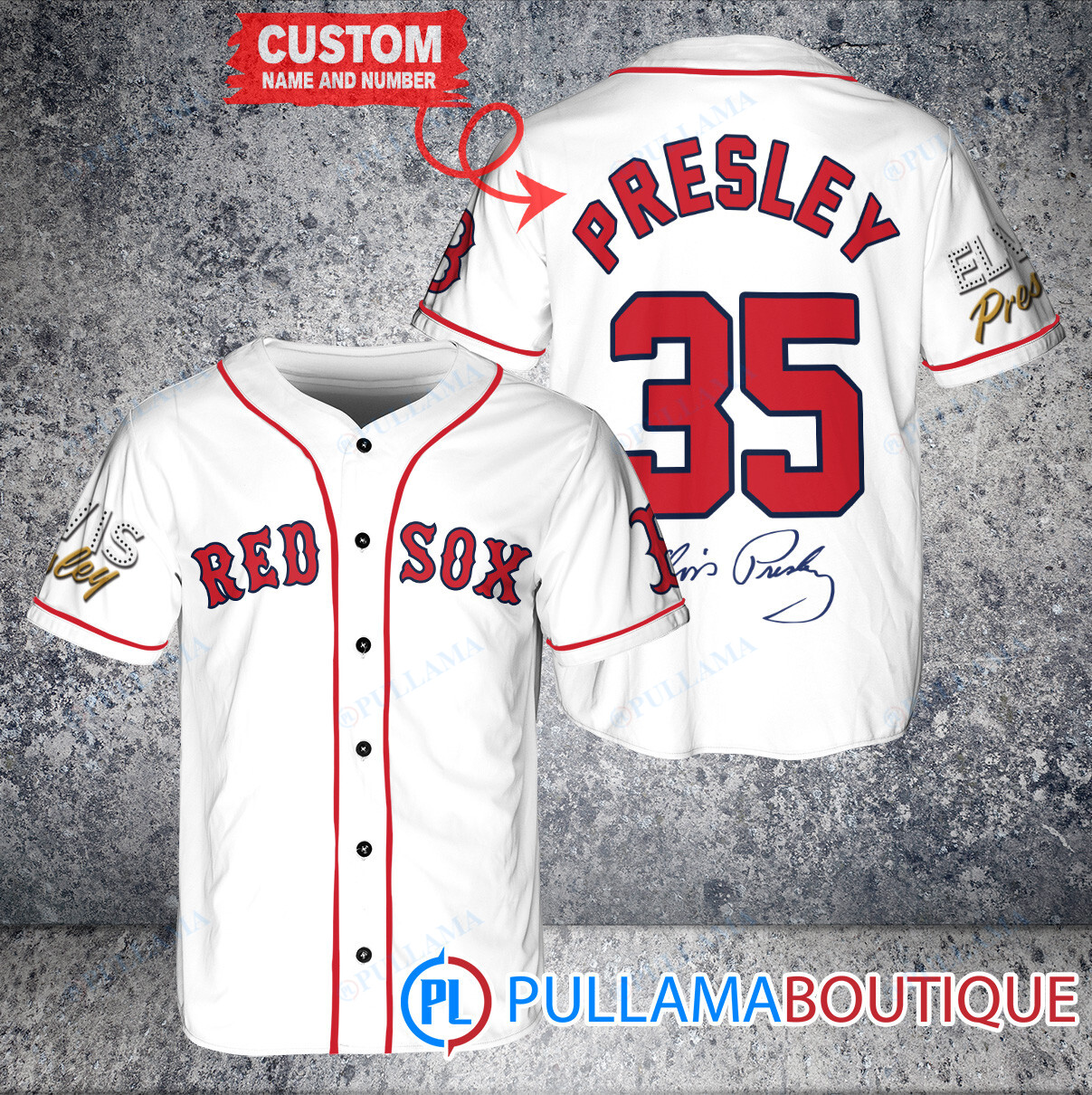 Personalized Detroit Tigers Elvis Presley Baseball Jersey Gray