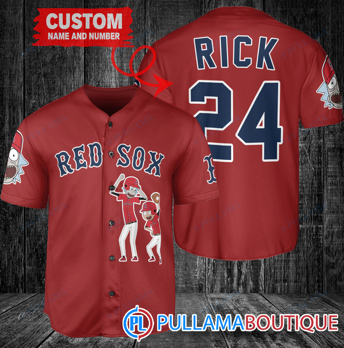 Personalized Tampa Bay Rays Rick and Morty Baseball Jersey Navy