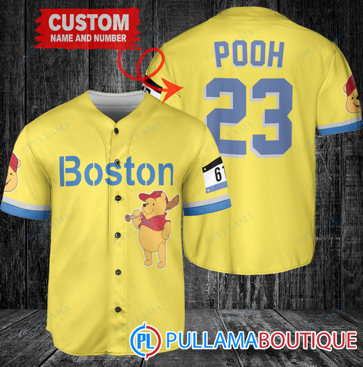 Personalized San Francisco Giants Winnie the Pooh Baseball Jersey Cream