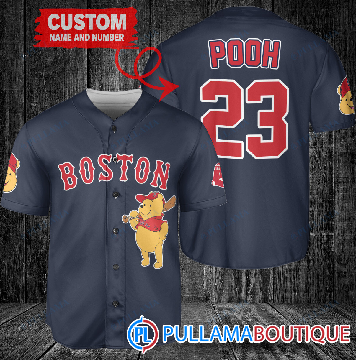 Personalized Minnesota Twins Winnie the Pooh Baseball Jersey Gray Road