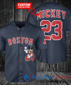 Personalized Boston Red Sox x Mickey Mouse Baseball Jersey