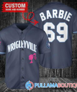 Personalized Chicago Cubs Barbie Baseball Jersey Navy City Connect