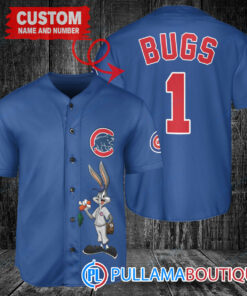 Personalized Chicago Cubs Bugs Bunny Baseball Jersey Royal