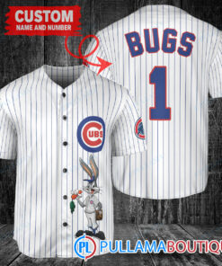 Personalized Chicago Cubs Bugs Bunny Baseball Jersey White