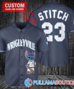 Personalized Chicago Cubs Stitch Baseball Jersey Navy City Connect