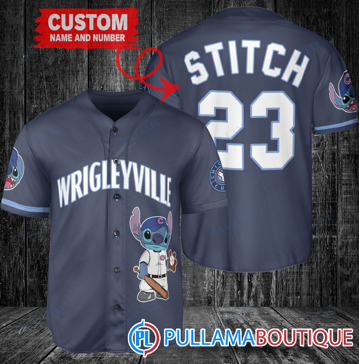 Personalized Chicago Cubs Stitch Baseball Jersey Gray