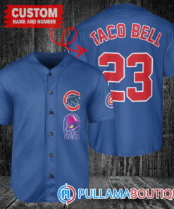 Personalized Chicago Cubs Taco Bell Baseball Jersey Royal