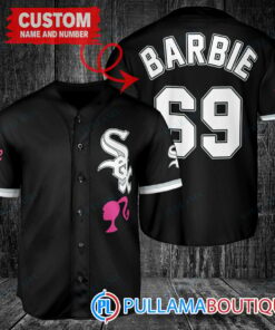 Personalized Chicago White Sox Barbie Baseball Jersey Black