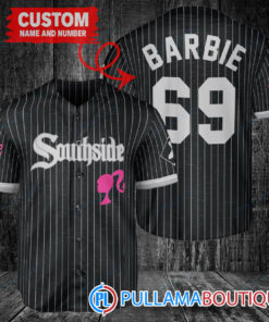 Personalized Chicago White Sox Barbie Baseball Jersey Black City Connect