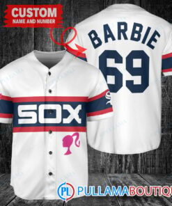 Personalized Chicago White Sox Barbie Baseball Jersey Stripe