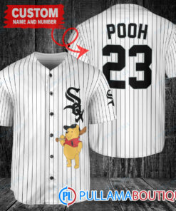 Personalized Chicago White Sox Winnie the Pooh Baseball Jersey White