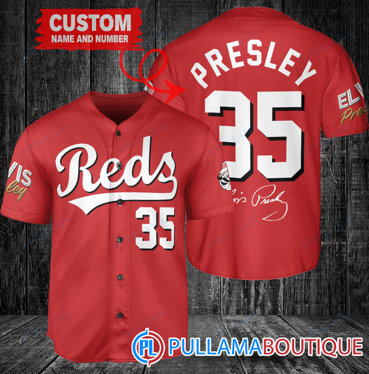 Personalized Texas Rangers Elvis Presley Baseball Jersey Royal