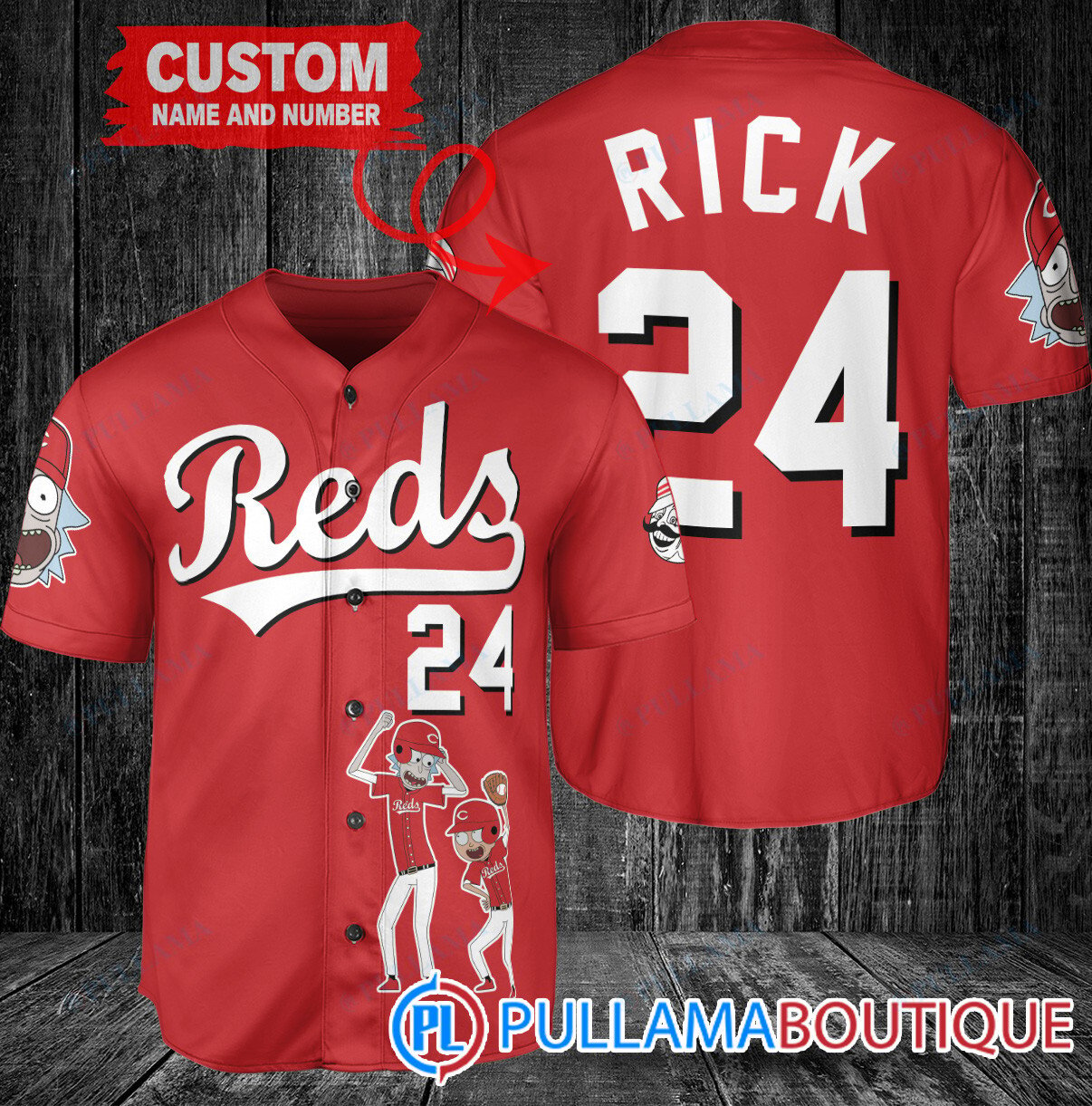 Personalized Detroit Tigers Rick and Morty Baseball Jersey Navy