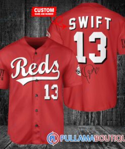 Personalized Cincinnati Reds x Taylor Swift Baseball Jersey