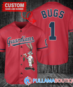 Personalized Cleveland Guardians Bugs Bunny Baseball Jersey Red