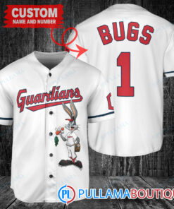 Personalized Cleveland Guardians Bugs Bunny Baseball Jersey White