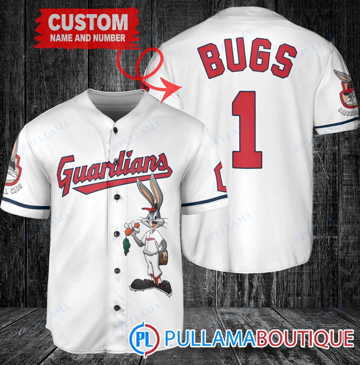 Personalized Arizona Diamondbacks Bugs Bunny Baseball Jersey White