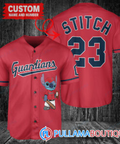 Personalized Cleveland Guardians Stitch Baseball Jersey Red