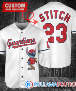 Personalized Cleveland Guardians Stitch Baseball Jersey White