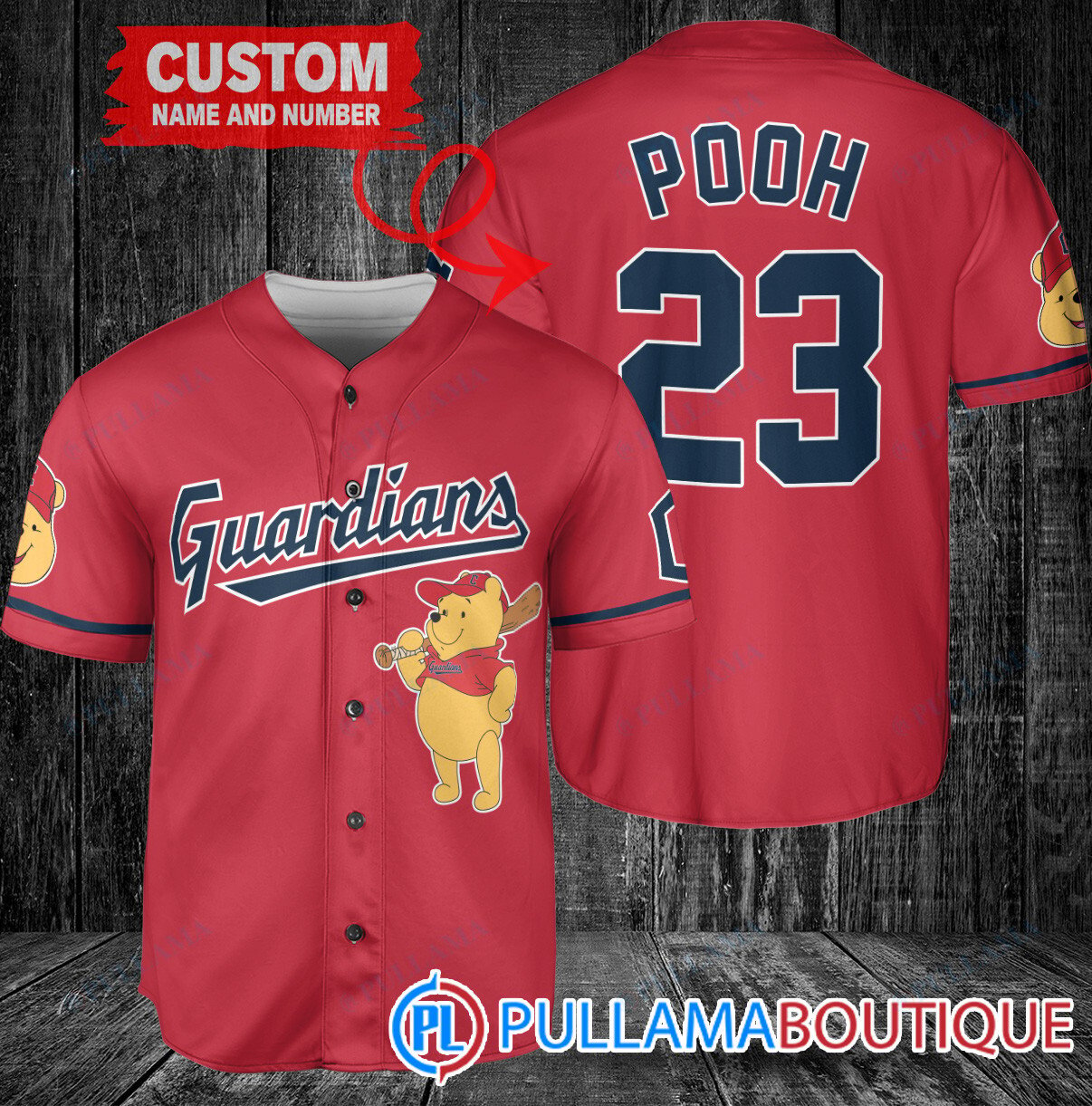 Personalized Miami Marlins Winnie the Pooh Baseball Jersey White