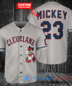 Personalized Cleveland Guardians x Mickey Mouse Baseball Jersey