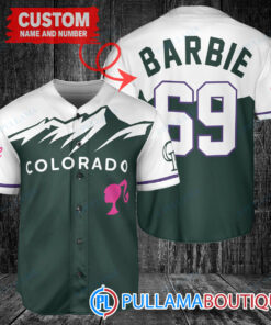 Personalized Colorado Rockies Barbie Baseball Jersey Green