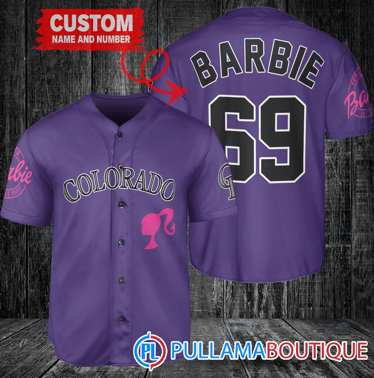 Personalized Texas Rangers Barbie Baseball Jersey White