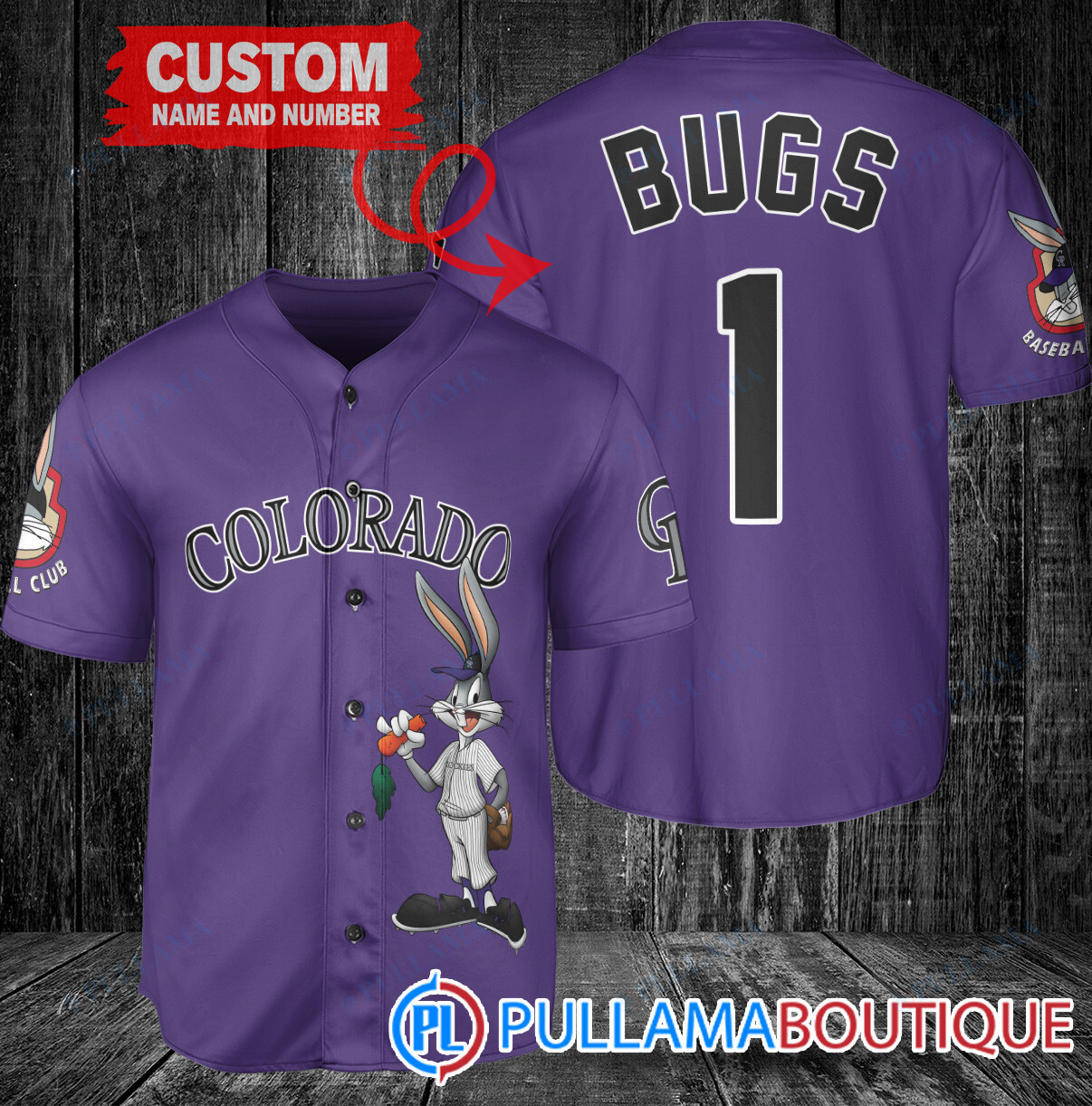 Personalized Texas Rangers Bugs Bunny Baseball Jersey White