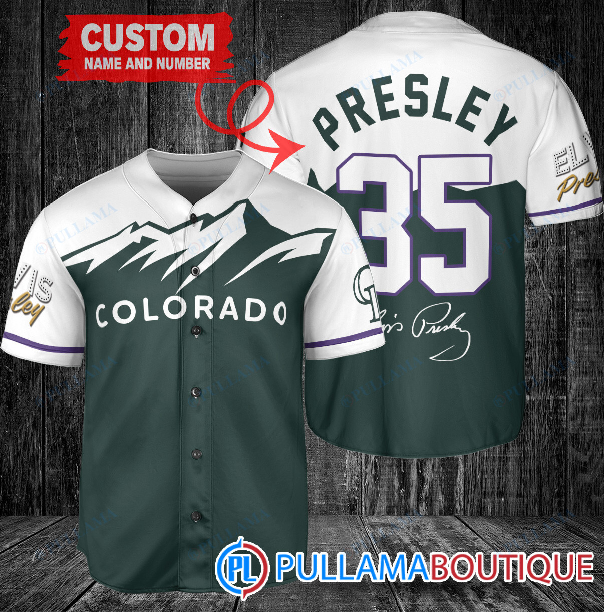 Personalized Los Angeles Angels Elvis Presley Baseball Jersey White