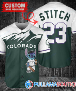 Personalized Colorado Rockies Stitch Baseball Jersey Green