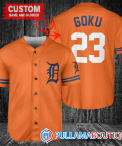 Personalized Detroit Tigers Dragon Ball Z Goku Baseball Jersey