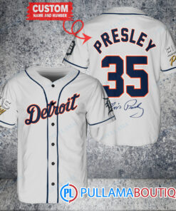 Personalized Detroit Tigers Elvis Presley Baseball Jersey Gray