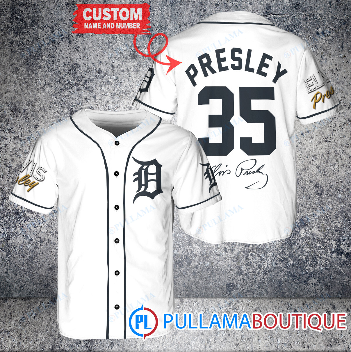 Personalized San Francisco Giants Elvis Presley Baseball Jersey Cream