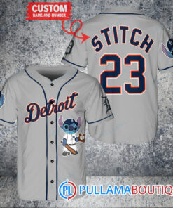 Personalized Detroit Tigers Stitch Baseball Jersey Gray