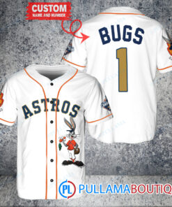 Personalized Houston Astros Bugs Bunny Baseball Jersey White