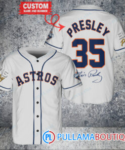 Personalized Houston Astros Elvis Presley Baseball Jersey Gray