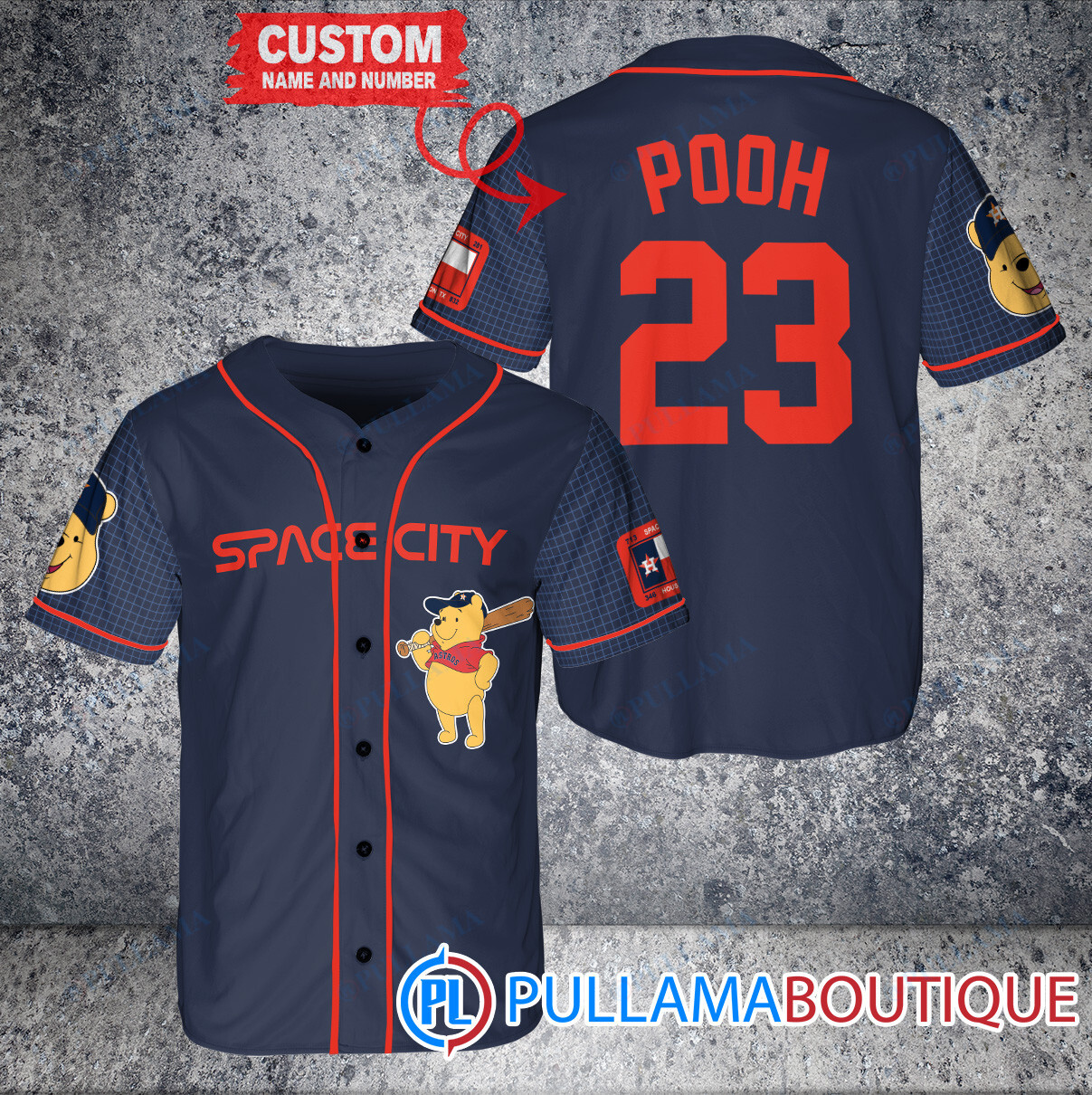 Personalized Chicago Cubs Winnie the Pooh Baseball Jersey White