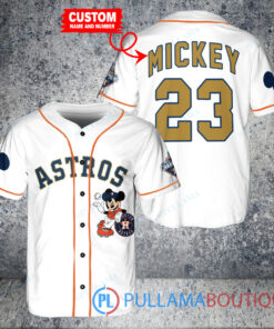 Personalized Houston Astros x Mickey Mouse Baseball Jersey