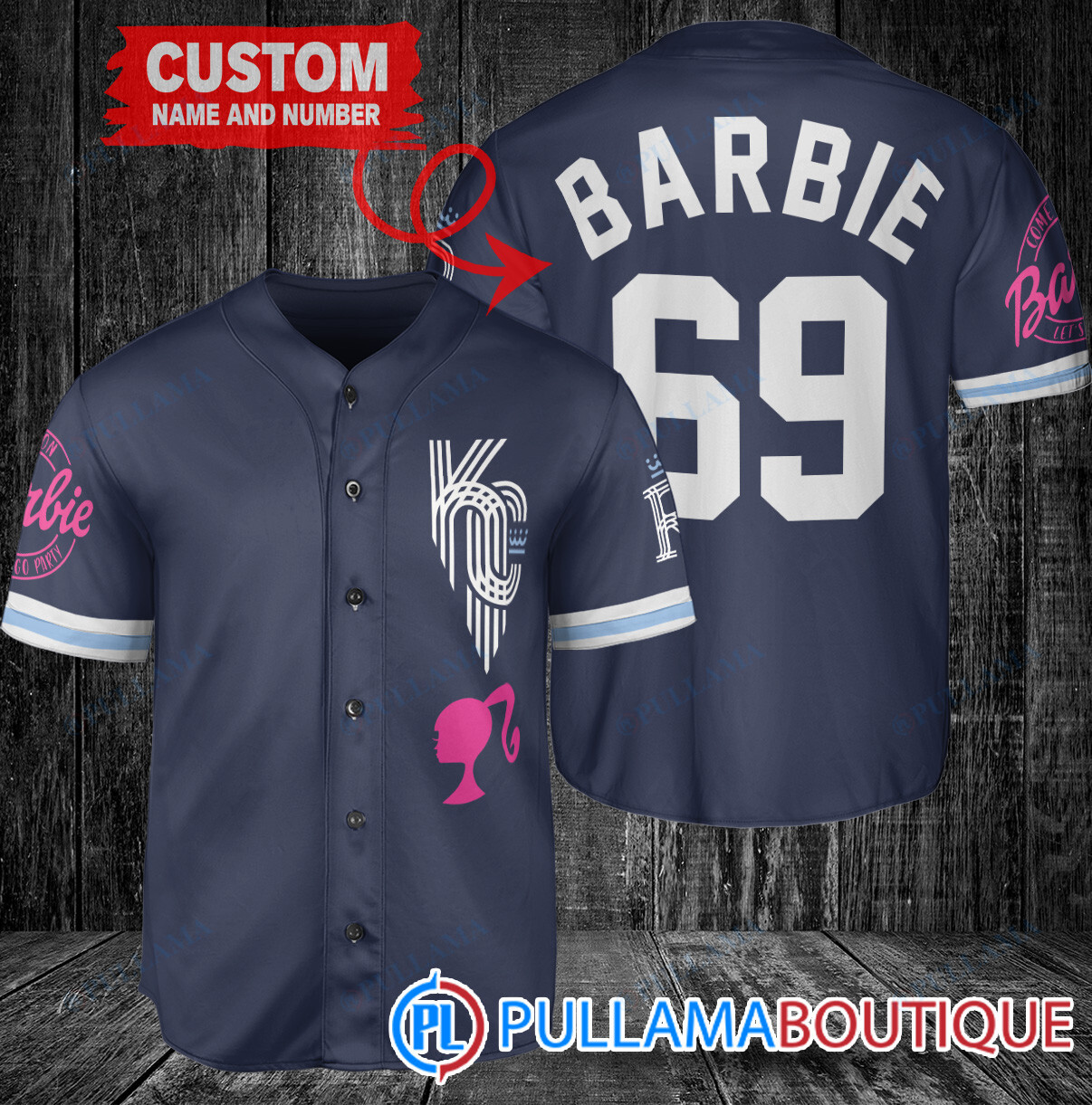 Personalized Chicago Cubs Barbie Baseball Jersey Royal