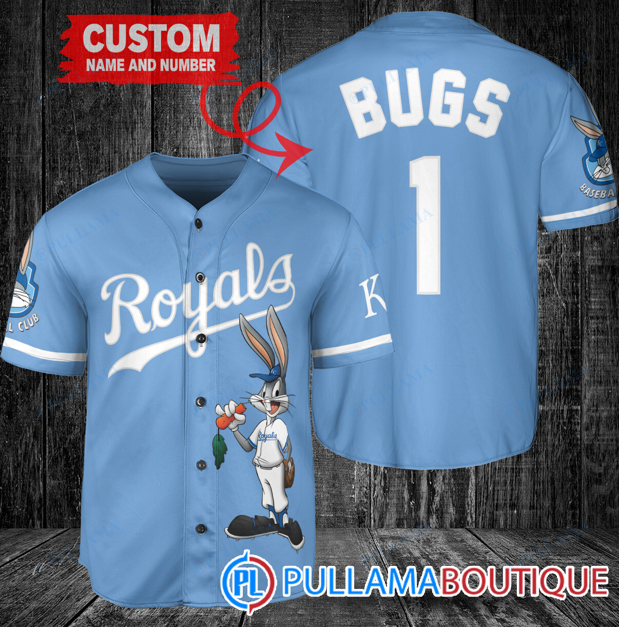 Personalized St.Louis Cardinals Bugs Bunny Baseball Jersey Cream