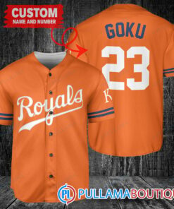 Personalized Kansas City Royals Dragon Ball Z Goku Baseball Jersey