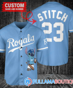 Personalized Kansas City Royals Stitch Baseball Jersey Light Blue