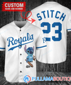 Personalized Kansas City Royals Stitch Baseball Jersey White