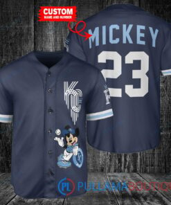 Personalized Kansas City Royals x Mickey Mouse Baseball Jersey