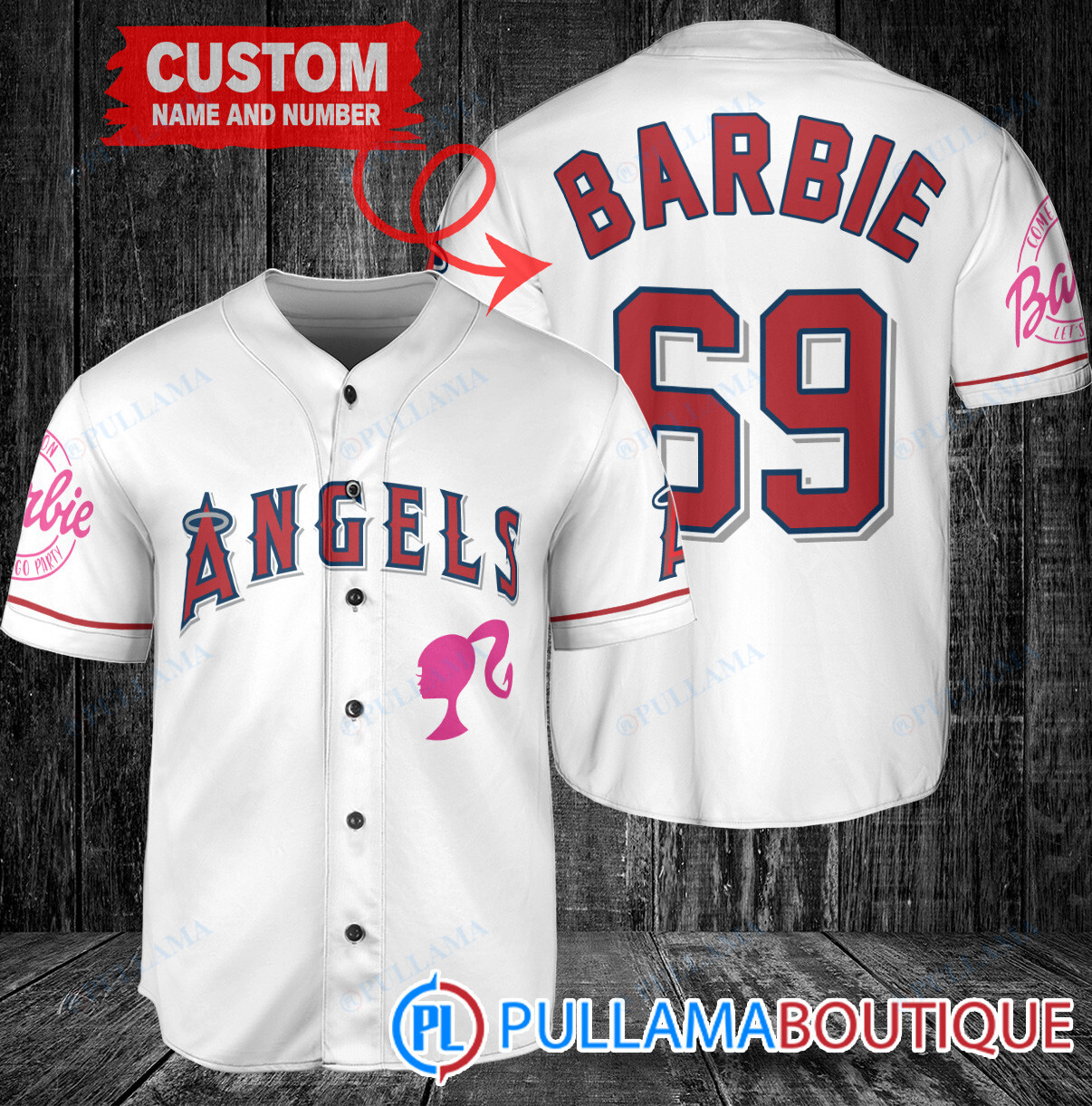 Personalized Kansas City Royals Barbie Baseball Jersey White