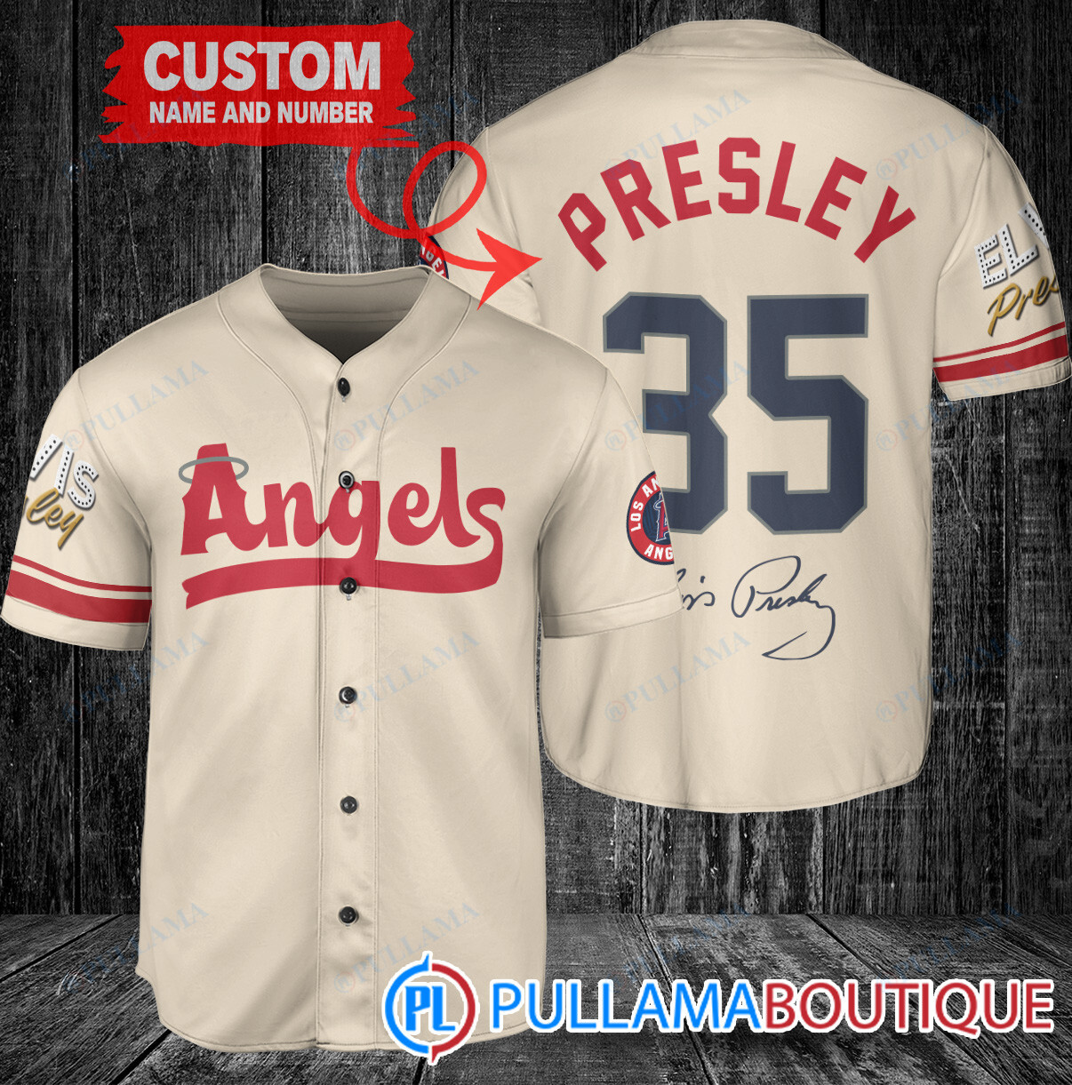 Personalized New York Yankees Elvis Presley Baseball Jersey Gray