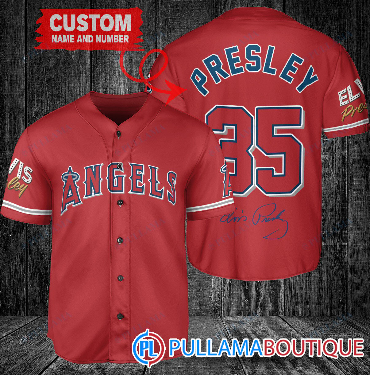 Personalized Houston Astros Elvis Presley Baseball Jersey Gray